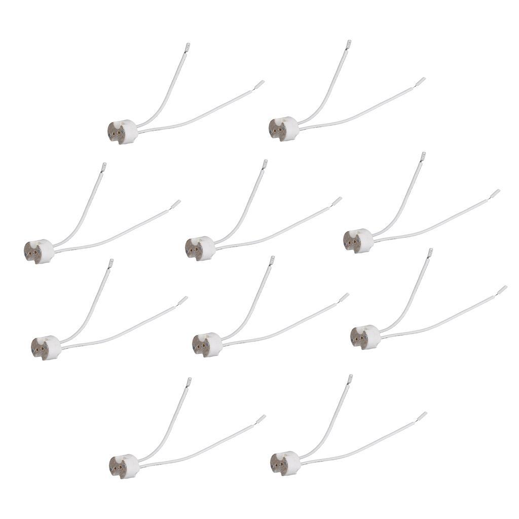 10pcs Lamp Base Holder Adaptors 4 Inch Wire Connector For MR16 G4 Light Bulb