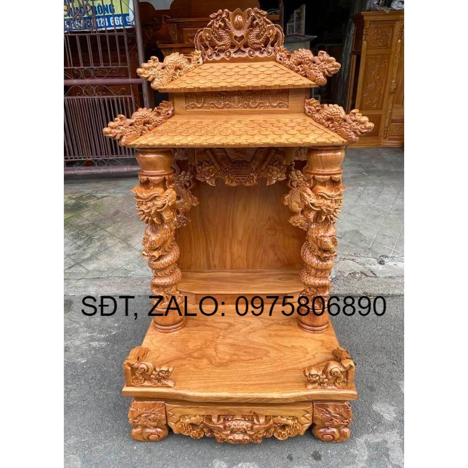 Bàn thờ thần tài ông địa 68 X 68 X 127CM, bàn thờ gỗ cao cấp , bàn thờ thần tài thổ địa