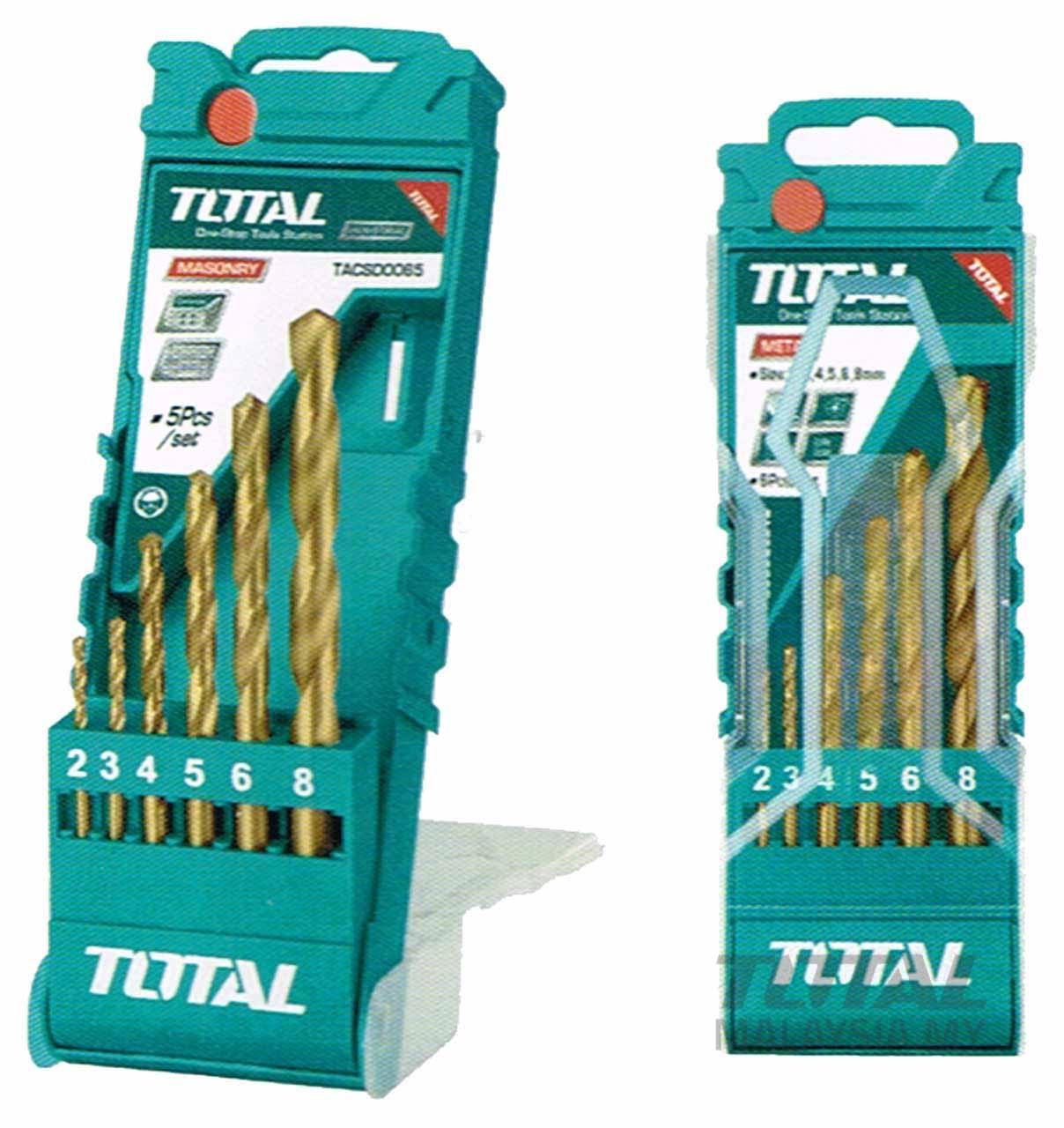 BỘ MŨI KHOAN KIM LOẠI HSS 6 CHI TIẾT TOTAL TACSD0065