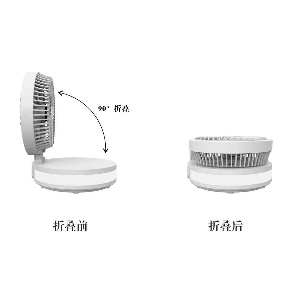 Quạt để bàn Wiwu Carter Circulating Fan FS05 có thể gập gọn lại, có đèn báo pin - Hàng chính hãng