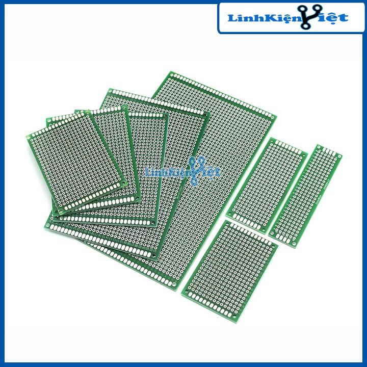 PCB Đục Lỗ 2 Mặt LOẠI 5X7CM( PHÍP THỦY TINH FR1.4)