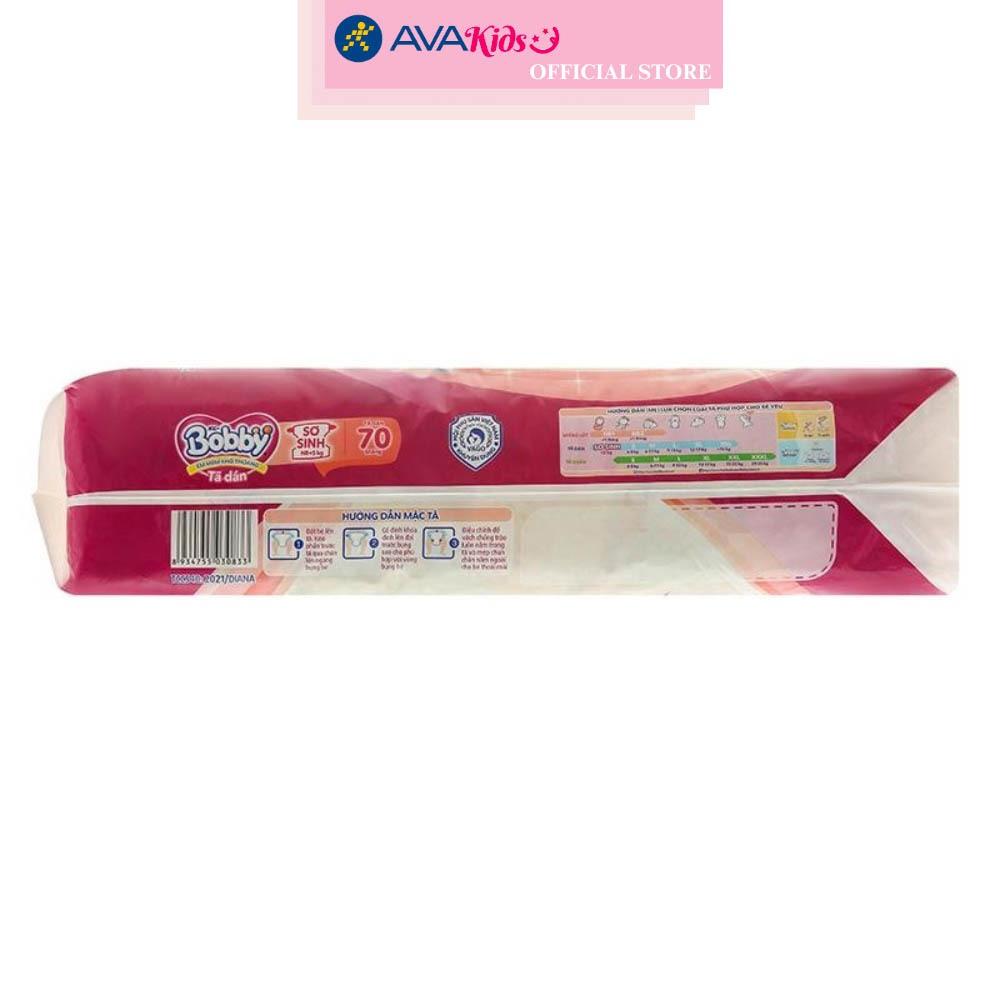 Tã dán Bobby size NB 70 miếng (Dưới 5 kg)