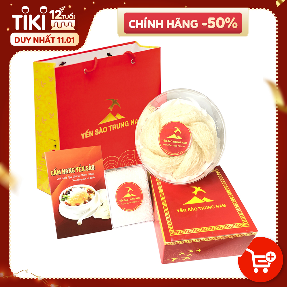 Tổ Yến Sào Tinh Chế (3 Tổ/24g/Hộp) (Tổ Yến làm sạch/Tổ Yến Sạch chế biến từ Tổ Yến Thô /Tổ Yến còn lông) Yến Sào Trung Nam