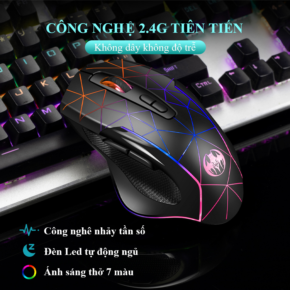 Chuột Không Dây POERMAX M30 Kết Nối Ổn Định, Dùng Được Cho Máy Tính, Laptop, Tivi- Hàng Chính Hãng