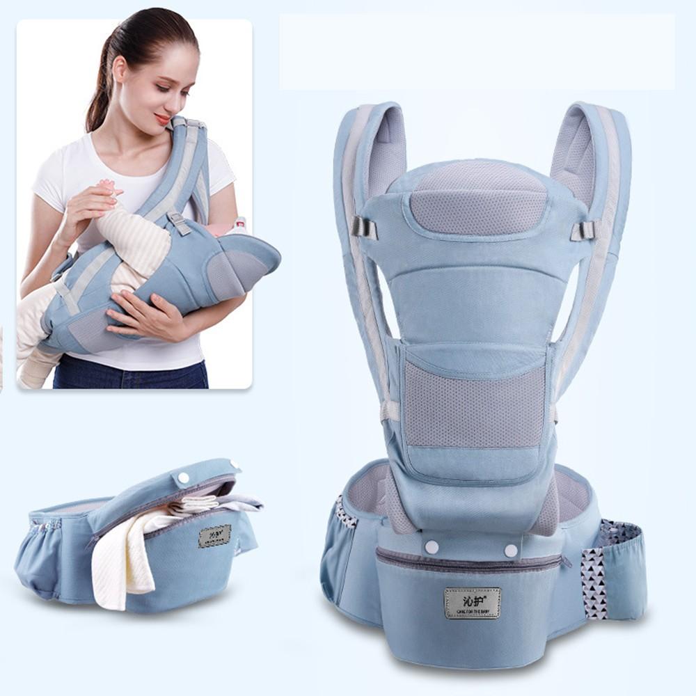 Công Thái Học Cho Bé Ba Lô Tàu Sân Bay Đệm Trước Ngồi Kangaroo Quấn Bé Sling Du Lịch Đa Năng Cho Trẻ Sơ Sinh 0-48M Túi Cho Bé