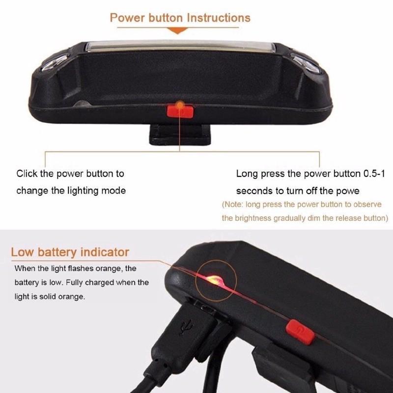 Đèn LED tín hiệu gắn xe đạp 6 chế độ điều chỉnh được chất lượng cao