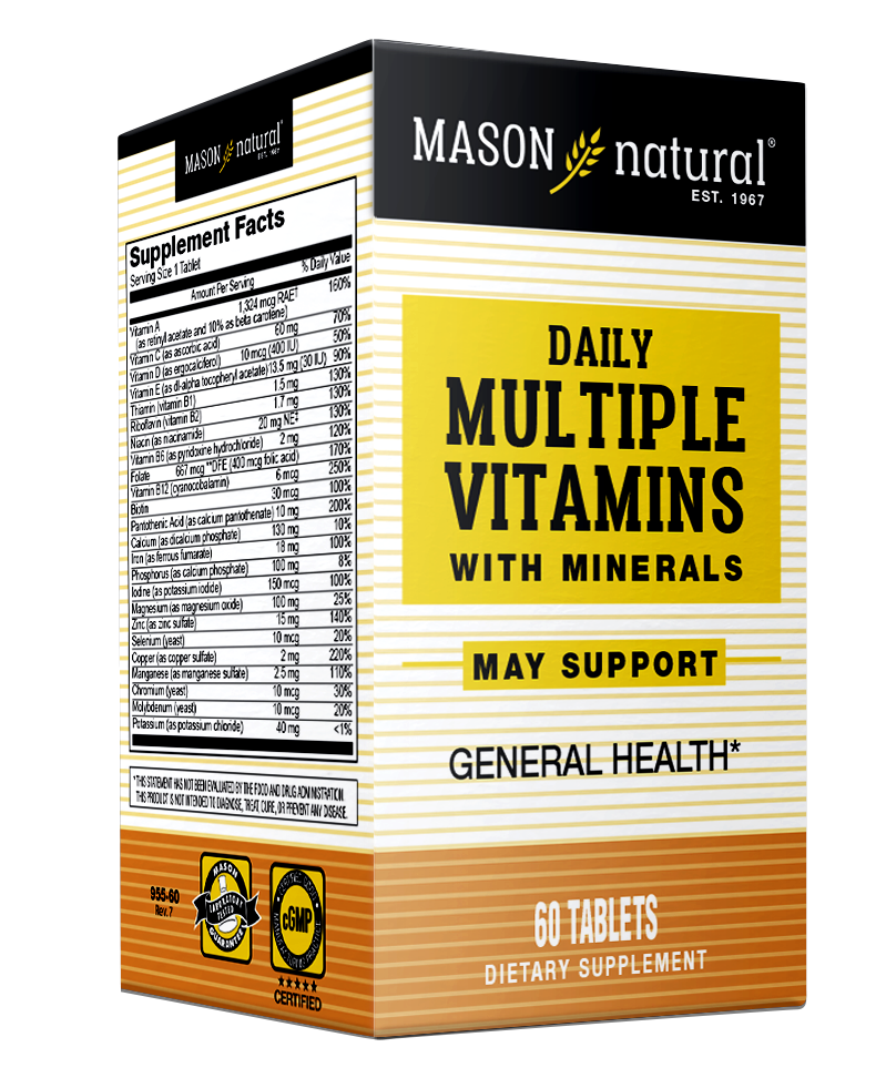 Viên Uống MASON Hỗ Trợ Sức Khoẻ Tổng Quát Natural Daily Multiple Vitamins Whith Minerals