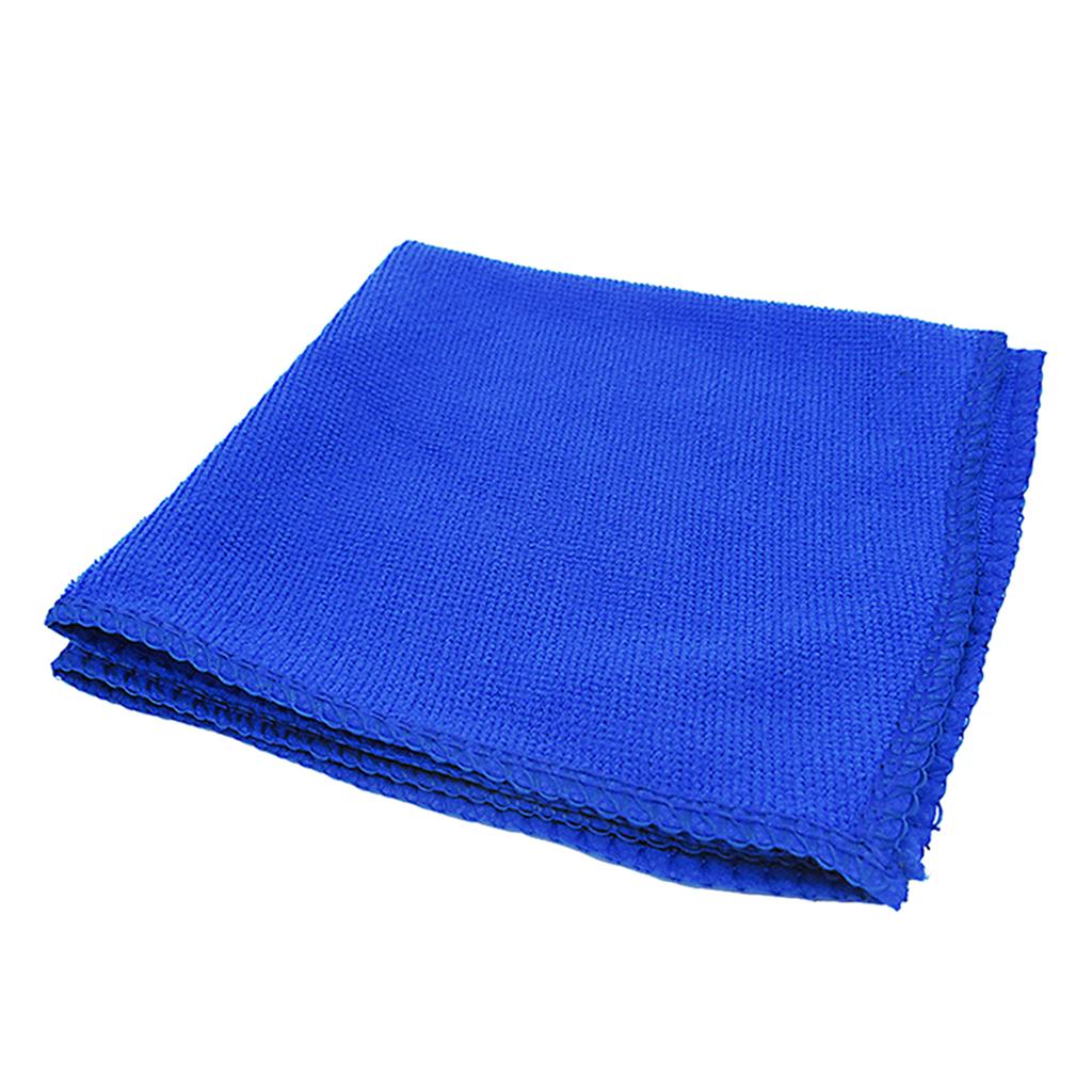 9.8x9.8”Blue Car Cleaning Towel Microfiber Auto Detailing Towel LINT-Free