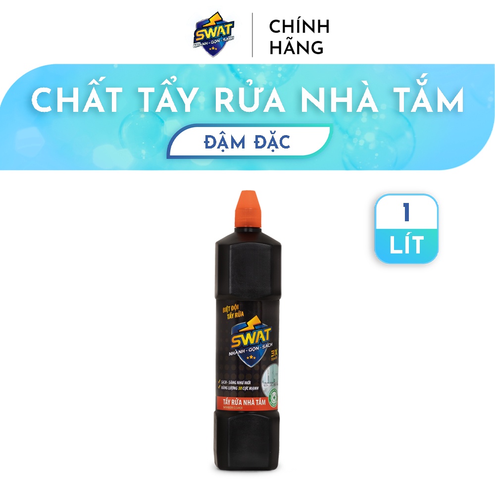 Hình ảnh Chất Tẩy Rửa Nhà Tắm SWAT Đậm Đặc Chai 1 Lít - Tiện Lợi