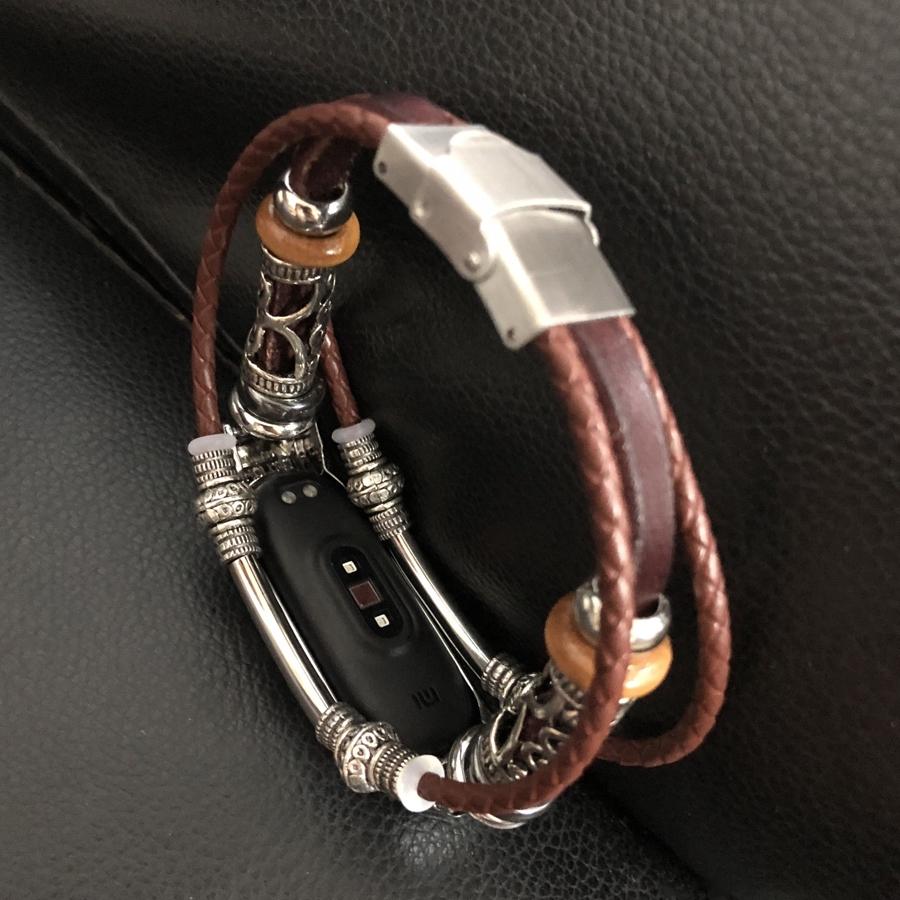 Dây da phong cách cổ điển thay thế cho Xiaomi Mi Band 4 Mi Band 4 5