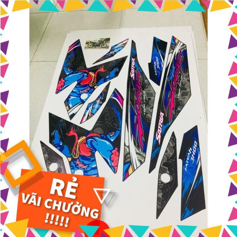 Tem rời Satria đen - mẫu Sonic xanh cực ngầu - đổi Raider inbox