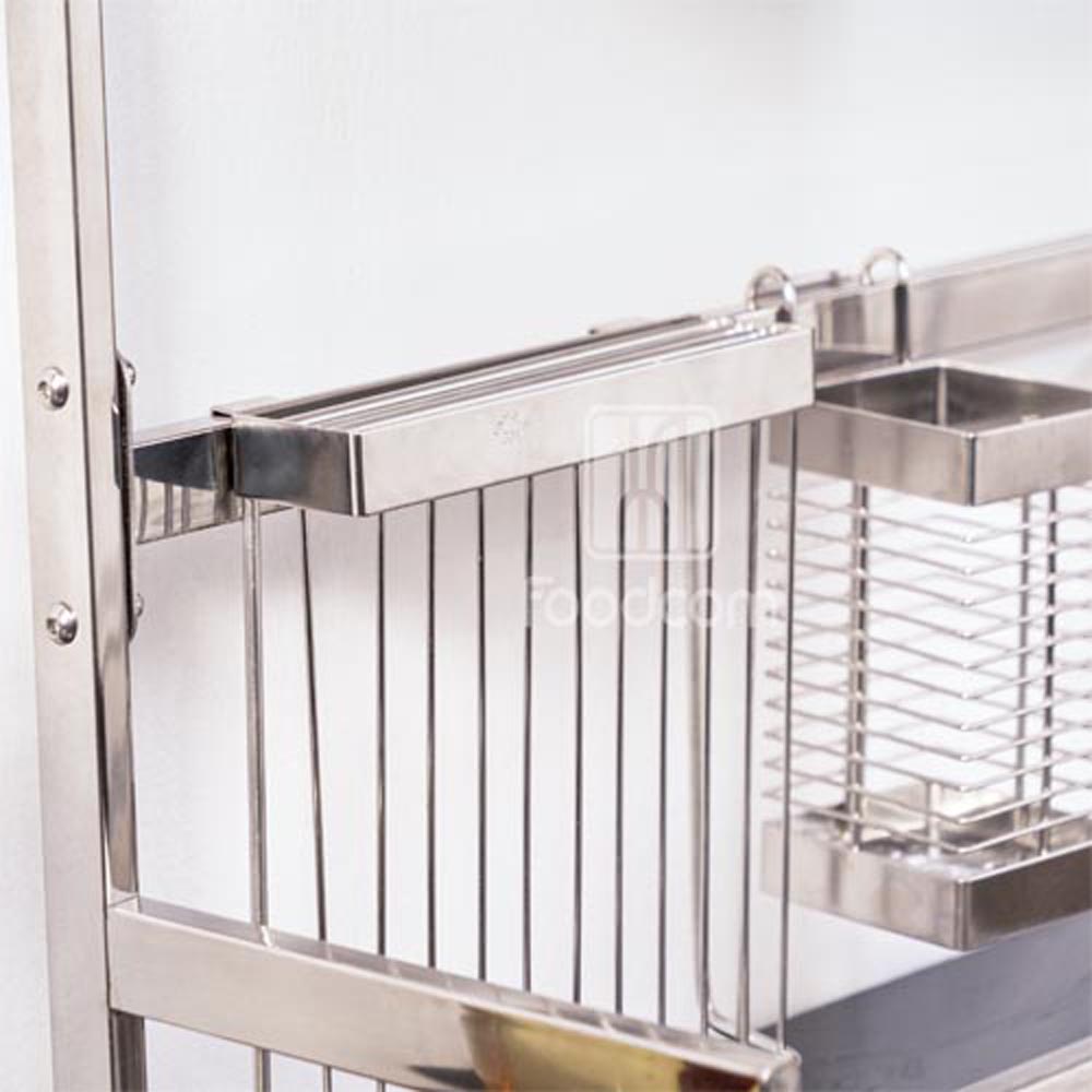 Kệ chén bát đa năng 1 tầng 66 cm dành cho bồn đơn Foodcom bằng inox cao cấp không gỉ, giá để bát trên bồn rửa ráo nước cho nhà bếp sạch sẽ