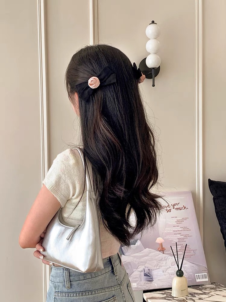 Kẹp tóc nơ hoa hồng nhiều mẫu