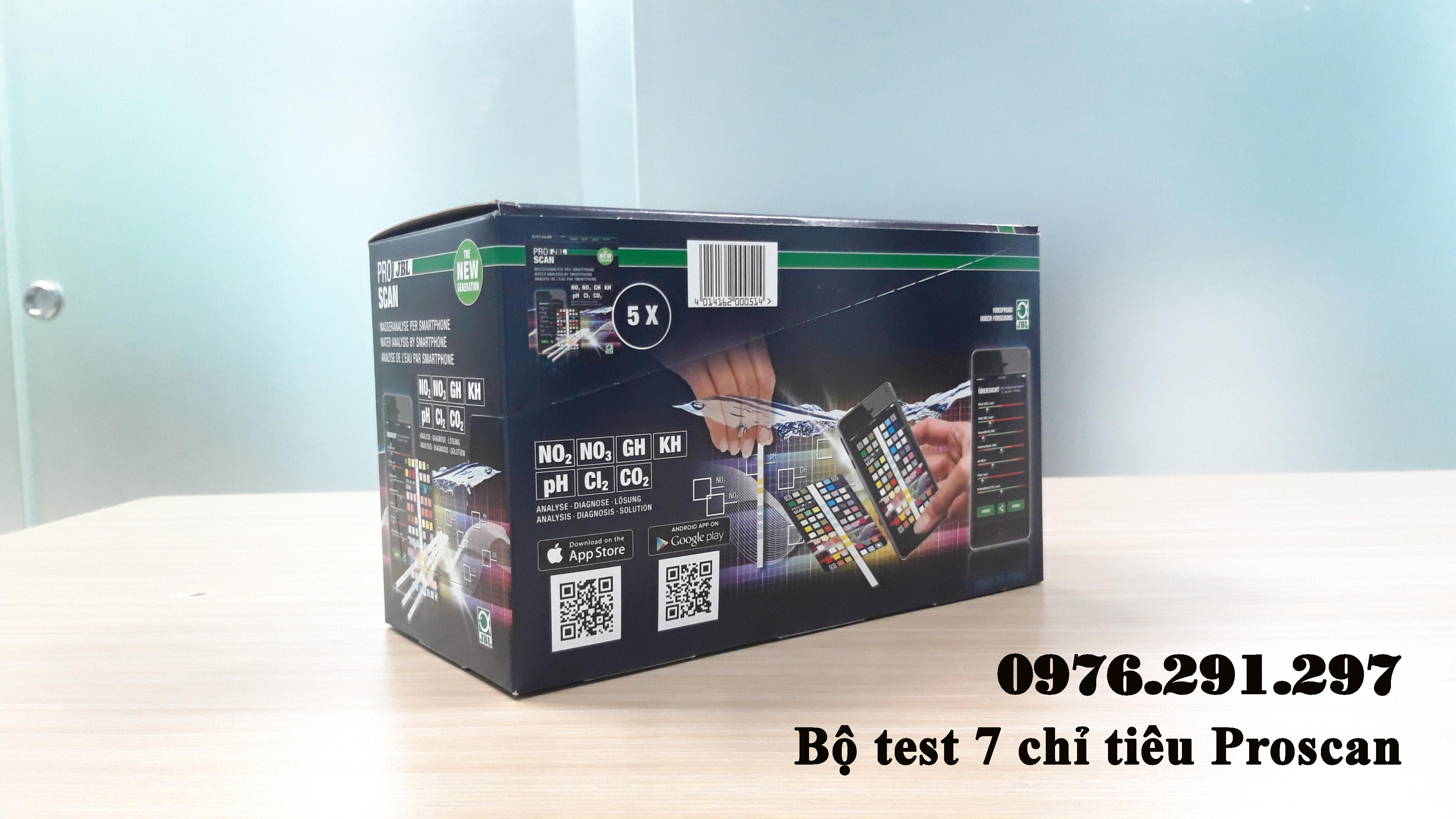 Bộ Test JBL Proscan 7 thông số - Bộ test nước thông minh Smart Phone dành cho Thủy Sinh