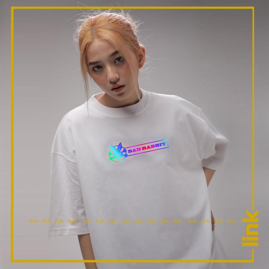 Áo phông nữ unisex phản quang THỎ BAD RABBIT tay lỡ