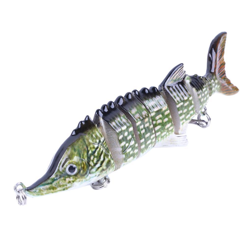 11cm Fishing Joint Lures Artificial Hard Bait With 2 Treble Hooks