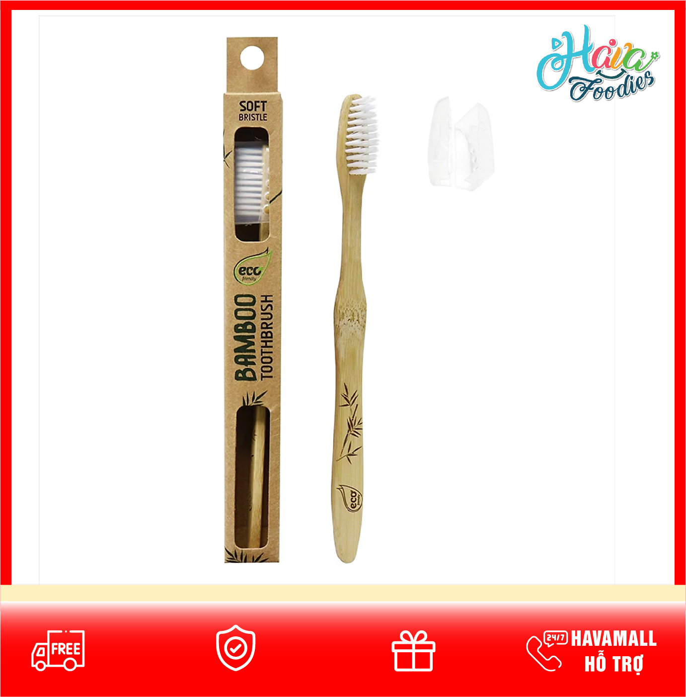 Bàn Chải Đánh Răng Lông Mềm Bằng Tre Uncle Bills – Bamboo Toothbrush