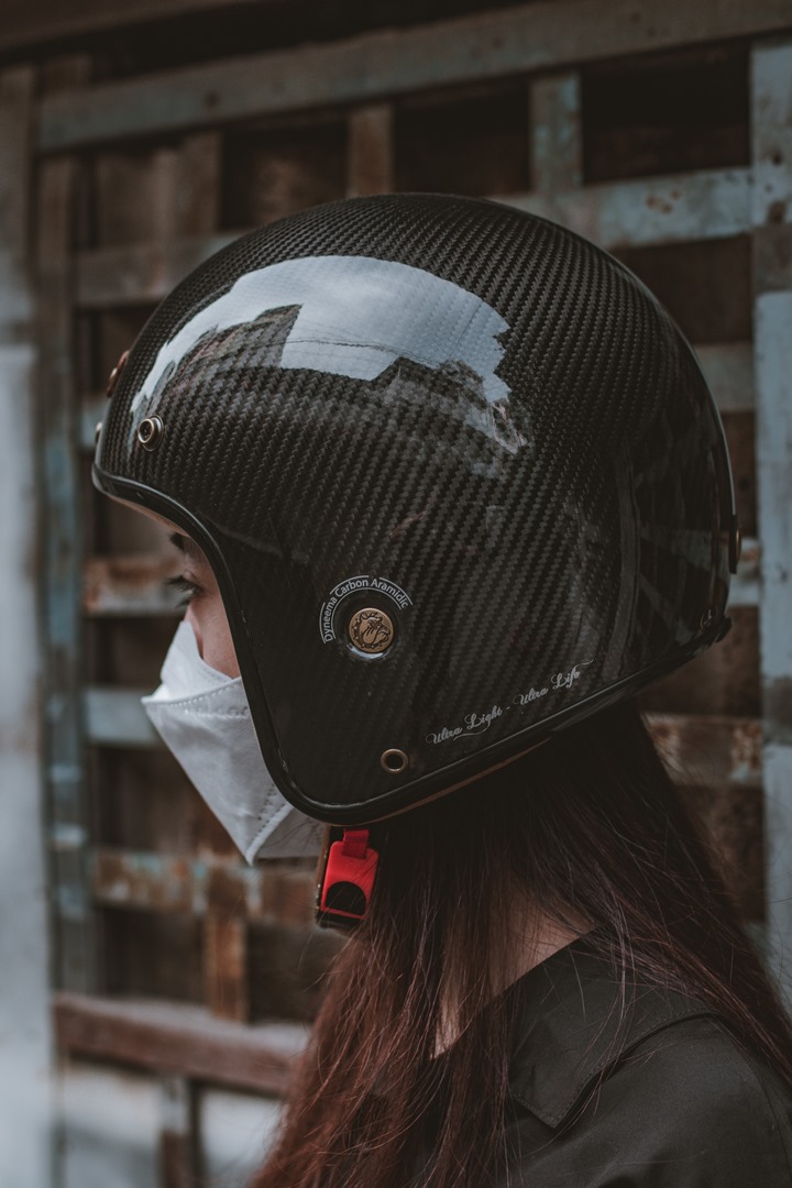 Mũ Bảo Hiểm 3/4 Cổ Điển BULLDOG Heli Carbon
