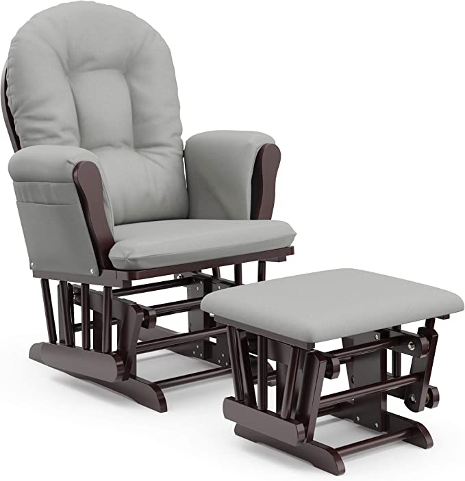 Ghế lắc thư giãn GLIDER CHAIR - Xám/Nâu C-CGL1BG