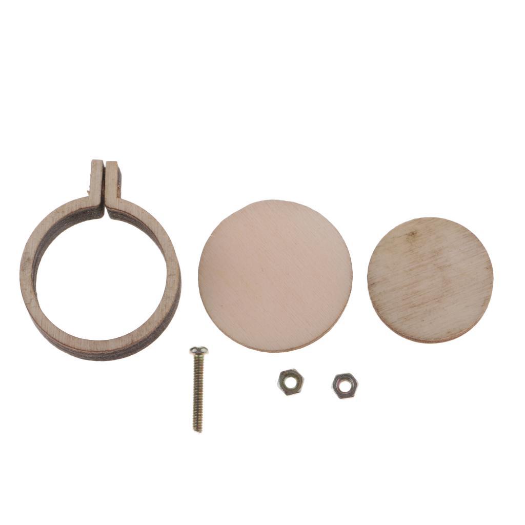 15 Pcs Mini Round Wood Embroidery Hoop Frame 20mm Necklace Pendant Making