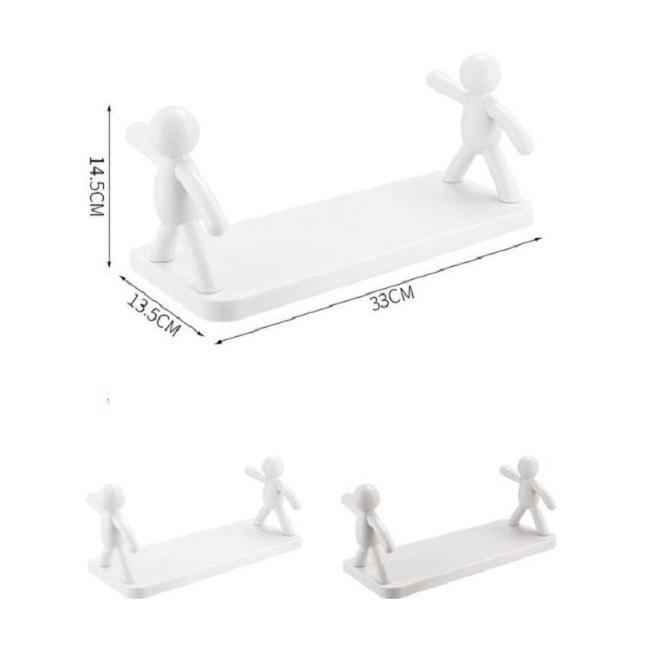 Kệ dán tường siêu dính hình người nhà tắm, nhà bếp, giá sách