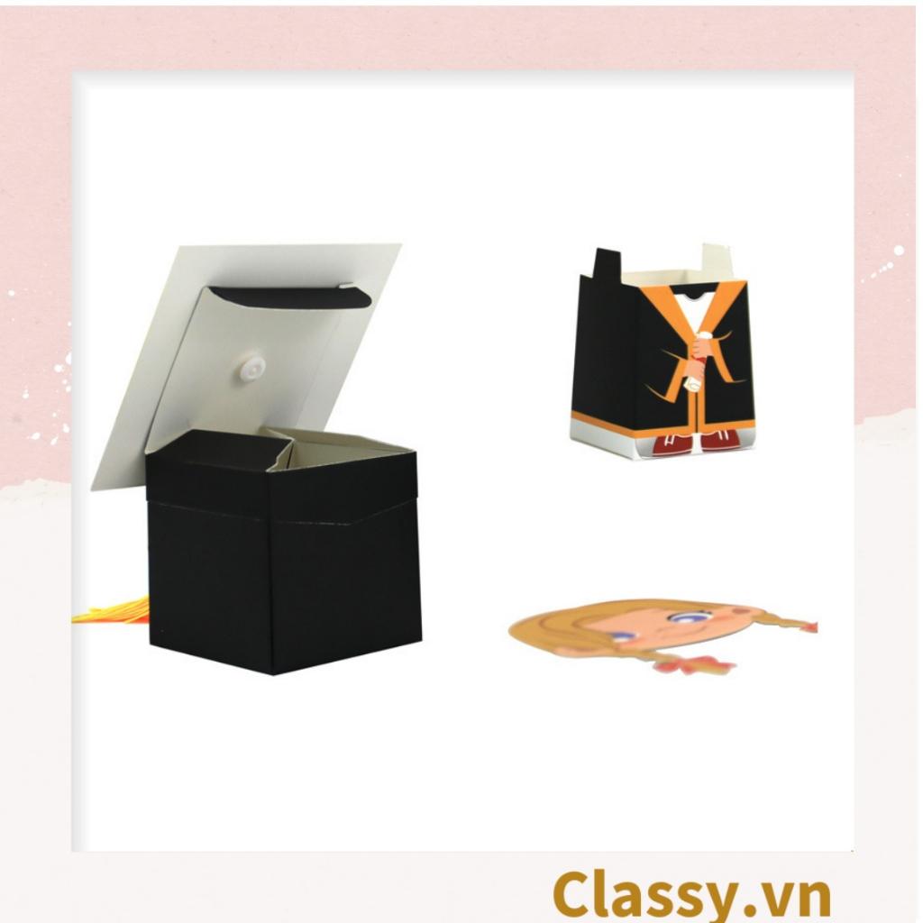 Hộp bánh ngọt Classy , hộp kẹo , hôp quà tặng cầm tay mũ cử nhân ba chiều Q962