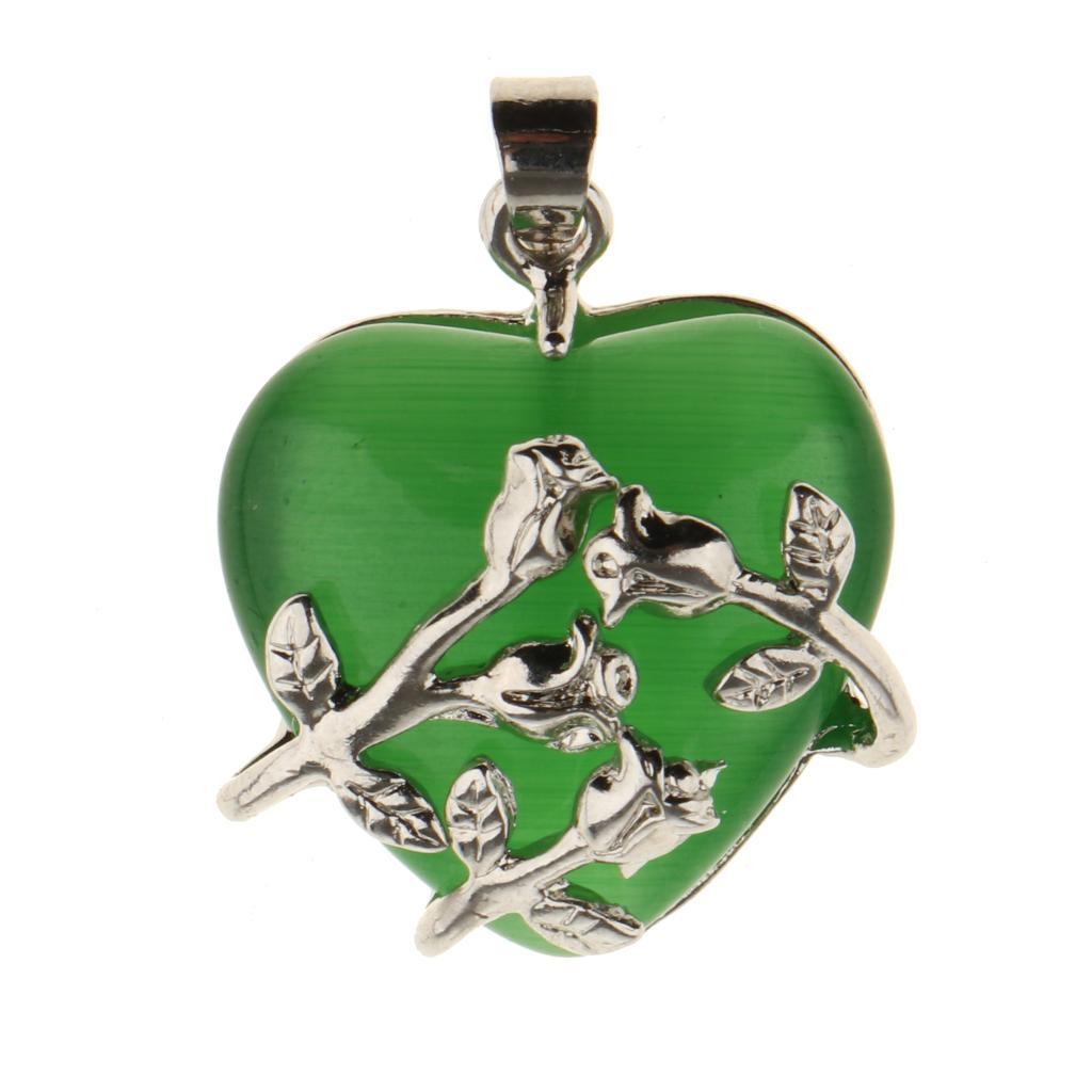 Flower Wrapped Heart Natural Crystal Pendant for Necklace Pendant