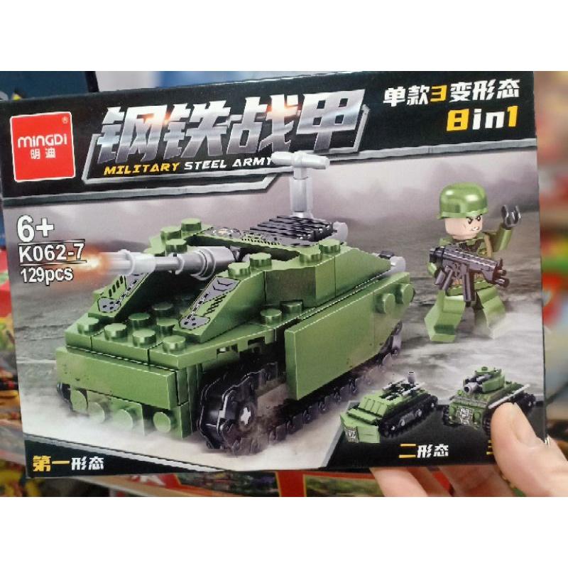 Đồ Chơi Lego Xếp Hình Quân Sự Xe Tăng - Xe Tải - Chiến Hạm - Bộ Lính Oxford K062