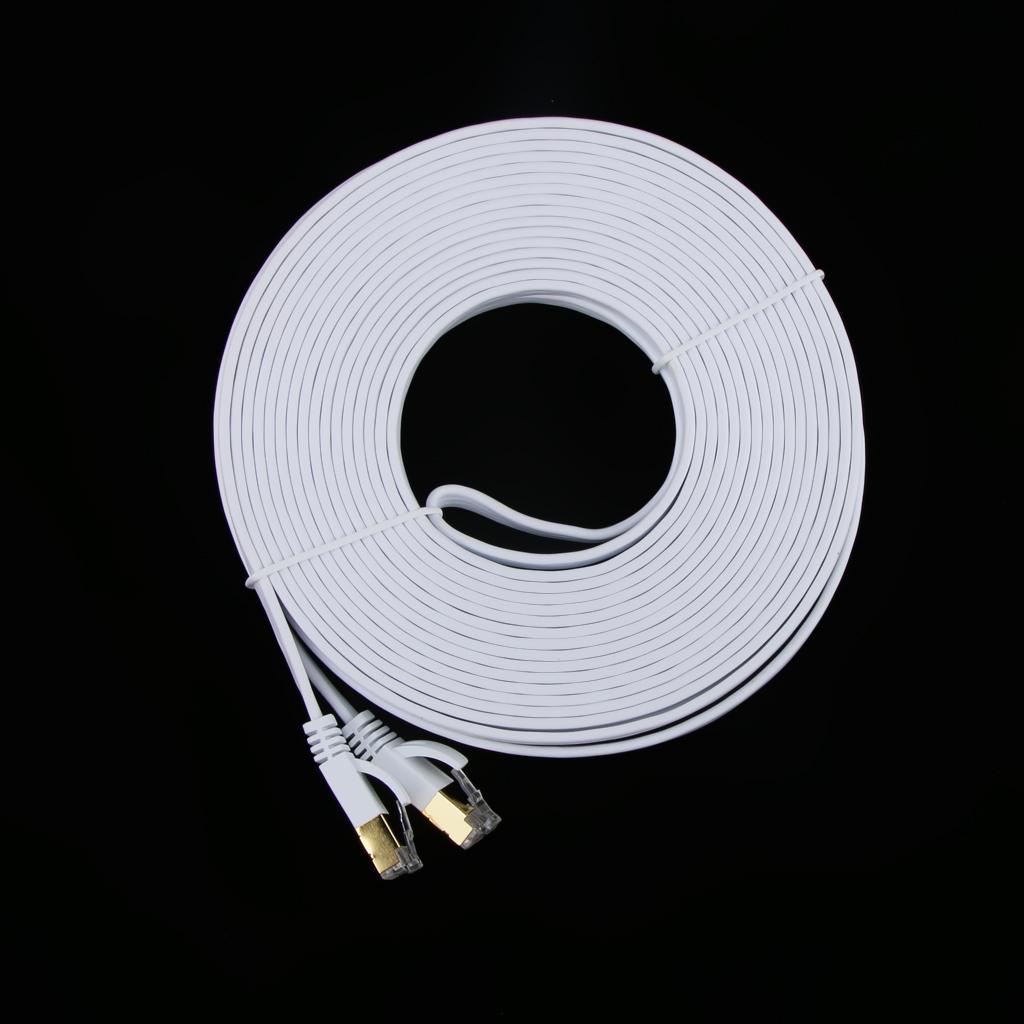 Plated Patch Network 2x Cat7 Ethernet LAN RJ45 Internet Cable Gold