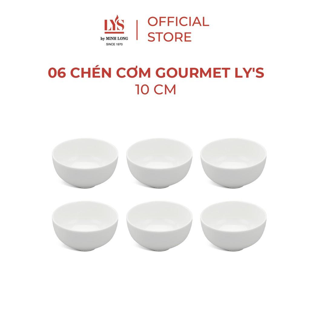 Chén cơm Minh Long Gourmet Ly's 10cm màu trắng ngà siêu cứng