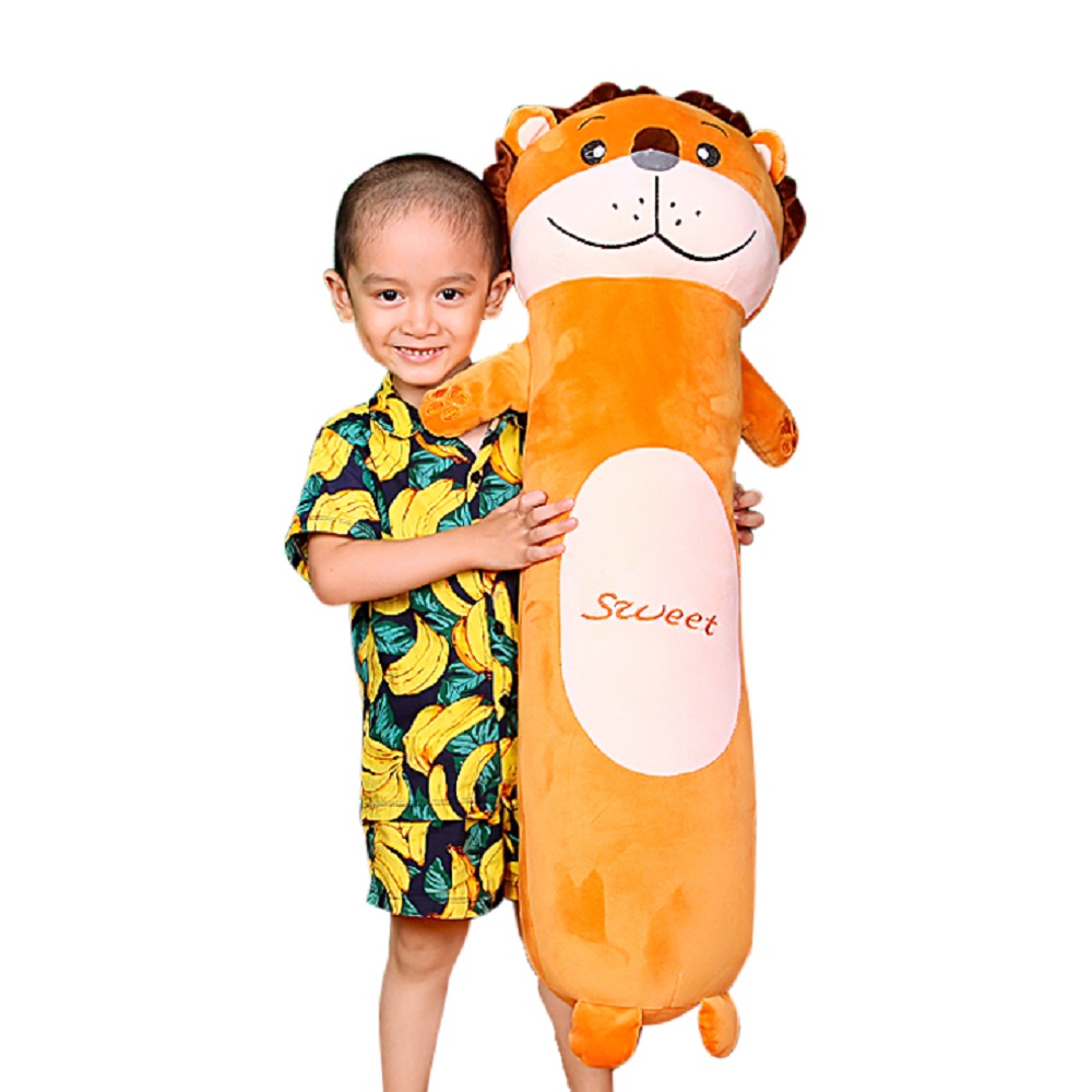 Gối ôm, thú nhồi bông, gấu bông Sweet hình con thú size bự 90cm Tặng đồ chơi rùa tập bơi cho bé màu ngẫu nhiên