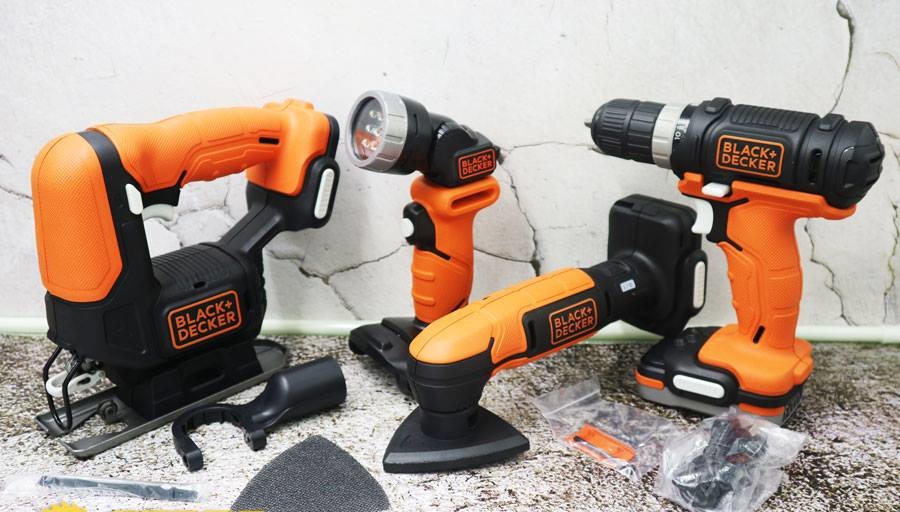 Bộ Combo 4 máy GoPak BLACK &amp; DECKER BDCK124S1S-B1 - Hàng chính hãng