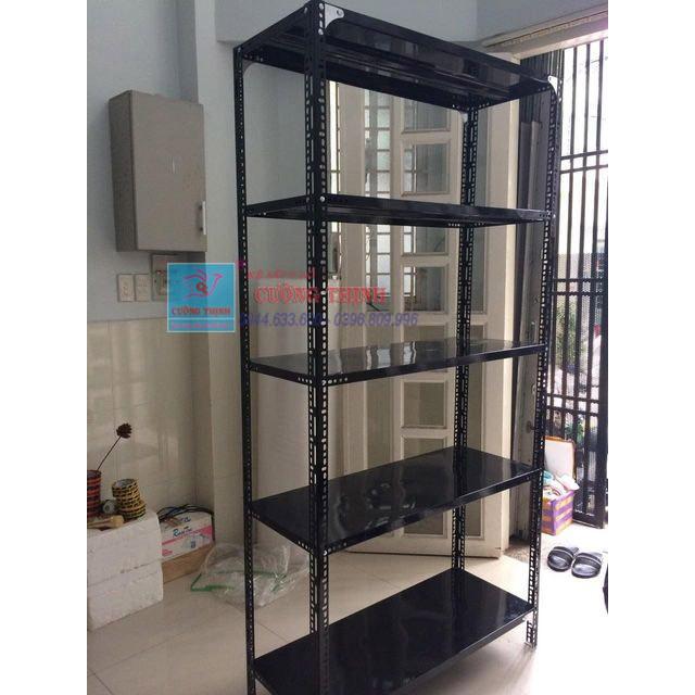 Kệ sắt v lỗ | Mâm sắt màu Đen dài 100cm, rộng 40cm  CT4X10Đ