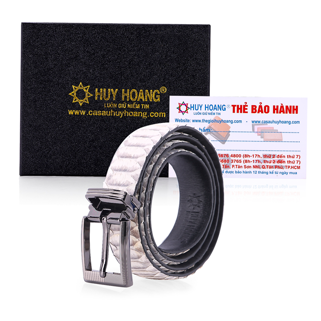 HC5311-12-13-14 - Dây thắt lưng nữ da trăn Huy Hoàng 2,5P Vip màu trắng, da nguyên thủy, đen, nâu