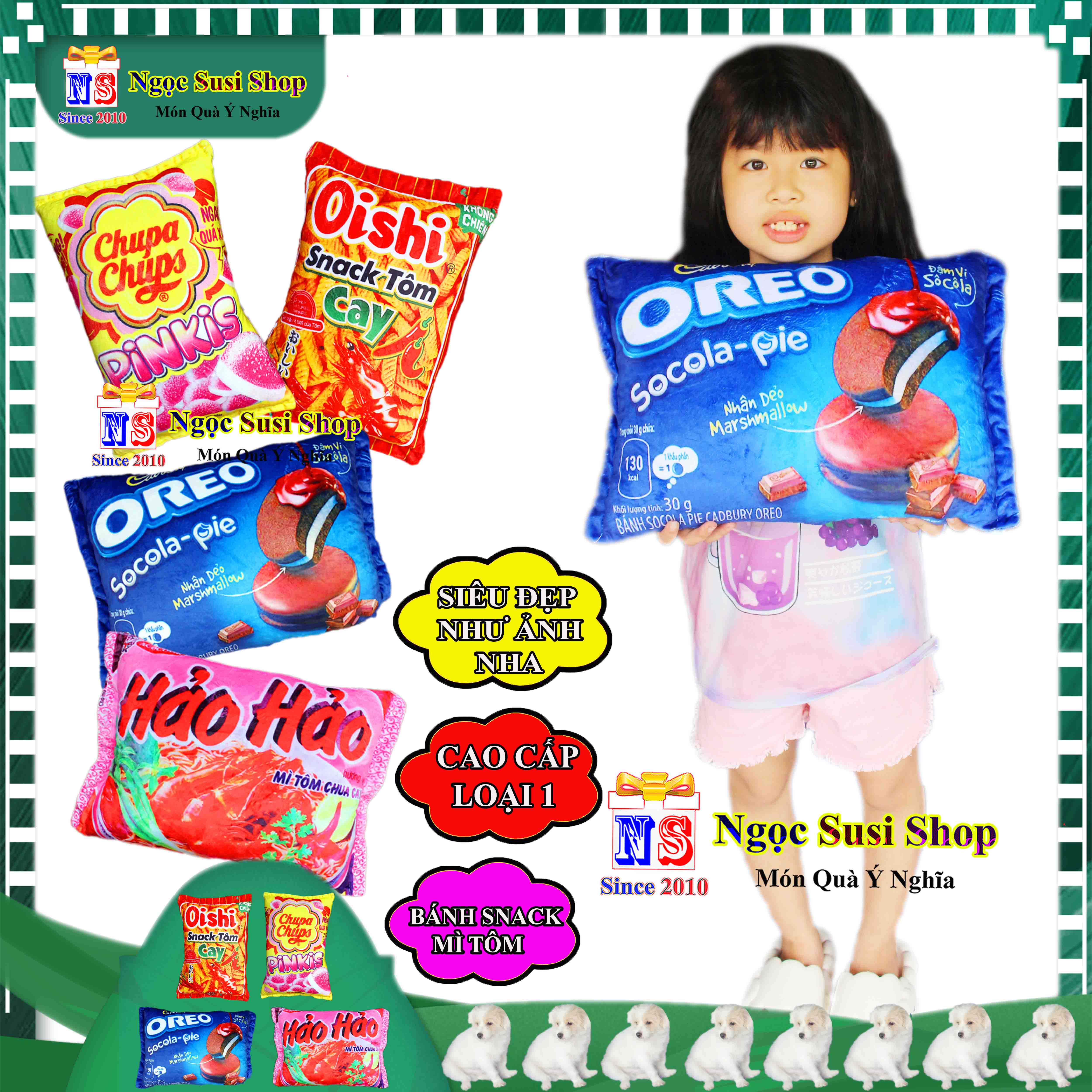 THÚ BÔNG HÌNH GÓI MÌ BÁNH SNACK 3D DÙNG ÔM NGỦ QUÀ TẶNG TRANG TRÍ MẪU MỚI RẤT ĐẸP - GIAO NGẪU NHIÊN MẪU
