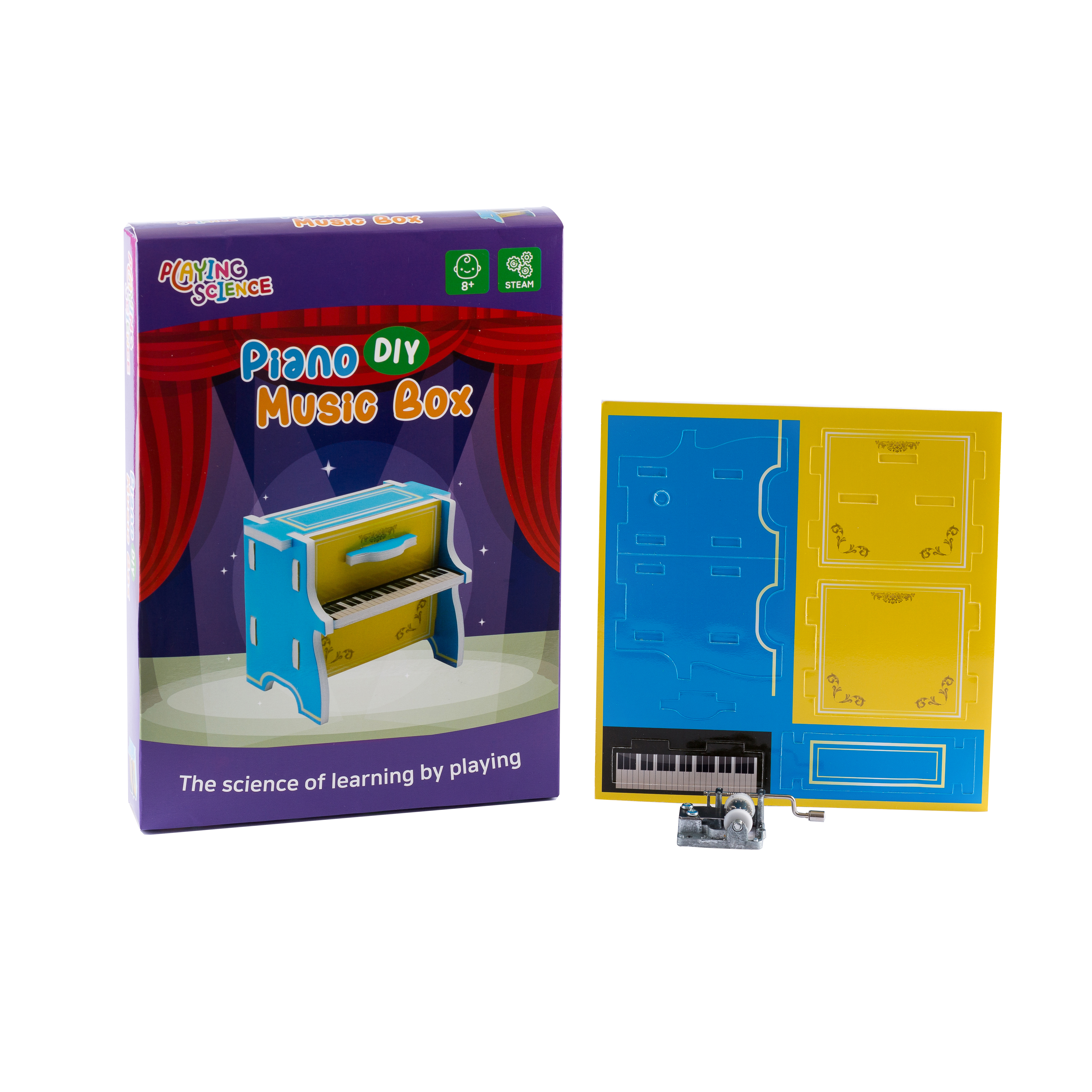 Đồ chơi khoa học STEAM HỘP NHẠC PIANO (Piano Music box) - Playing Science Hàn Quốc - Loại tự lắp ráp dành cho học sinh tiểu học phù hợp cả nam và nữ