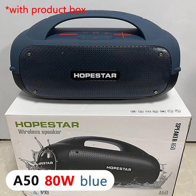 Loa Bluetooth Hopestar A50 80W Cao Cấp Ngoài Trời Di Động Không Dây Cột Trung Tâm Âm Nhạc Siêu Trầm Siêu Căn Cứ Âm Thanh Có Mic Color: grey with box