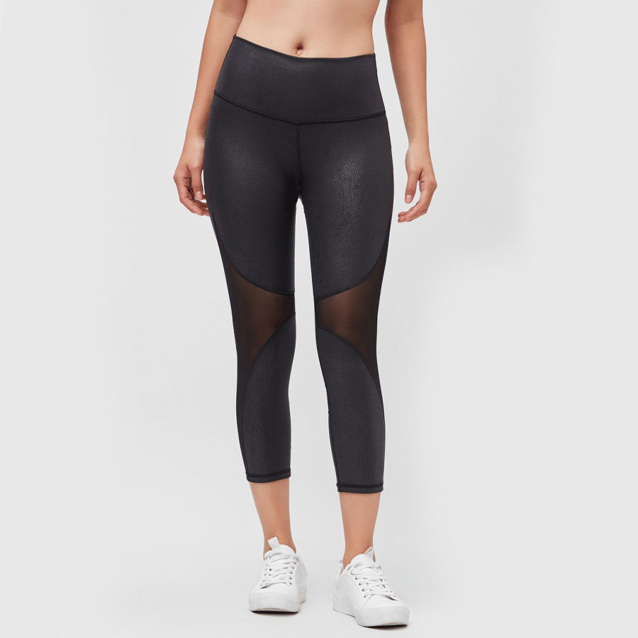 Quần Thể Thao Nữ Women High-Waistcapri Black