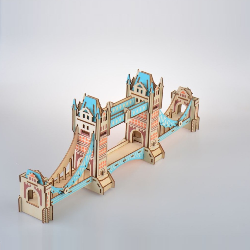 Đồ chơi lắp ráp gỗ 3D Mô hình Tower Bridge Laser