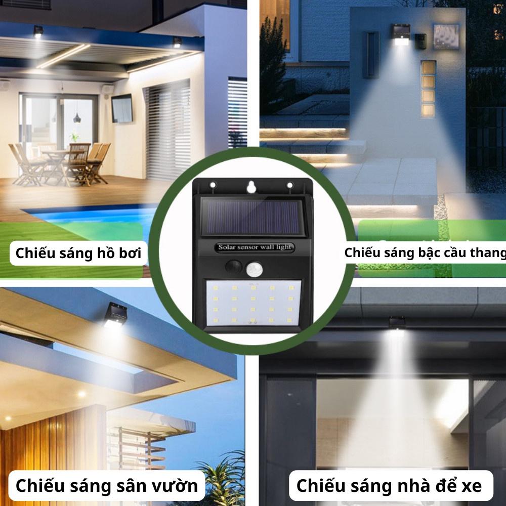 Đèn năng lượng mặt trời treo trường 62 Lumen 20D cảm biến tia hồng ngoại