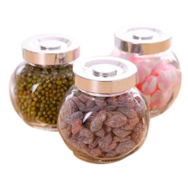 Hũ Thủy Tinh 2 Đáy Nắp Nhựa Xi Bạc 50ml | 180ml | 380ml | 480ml , Tùy chọn Dung Tích