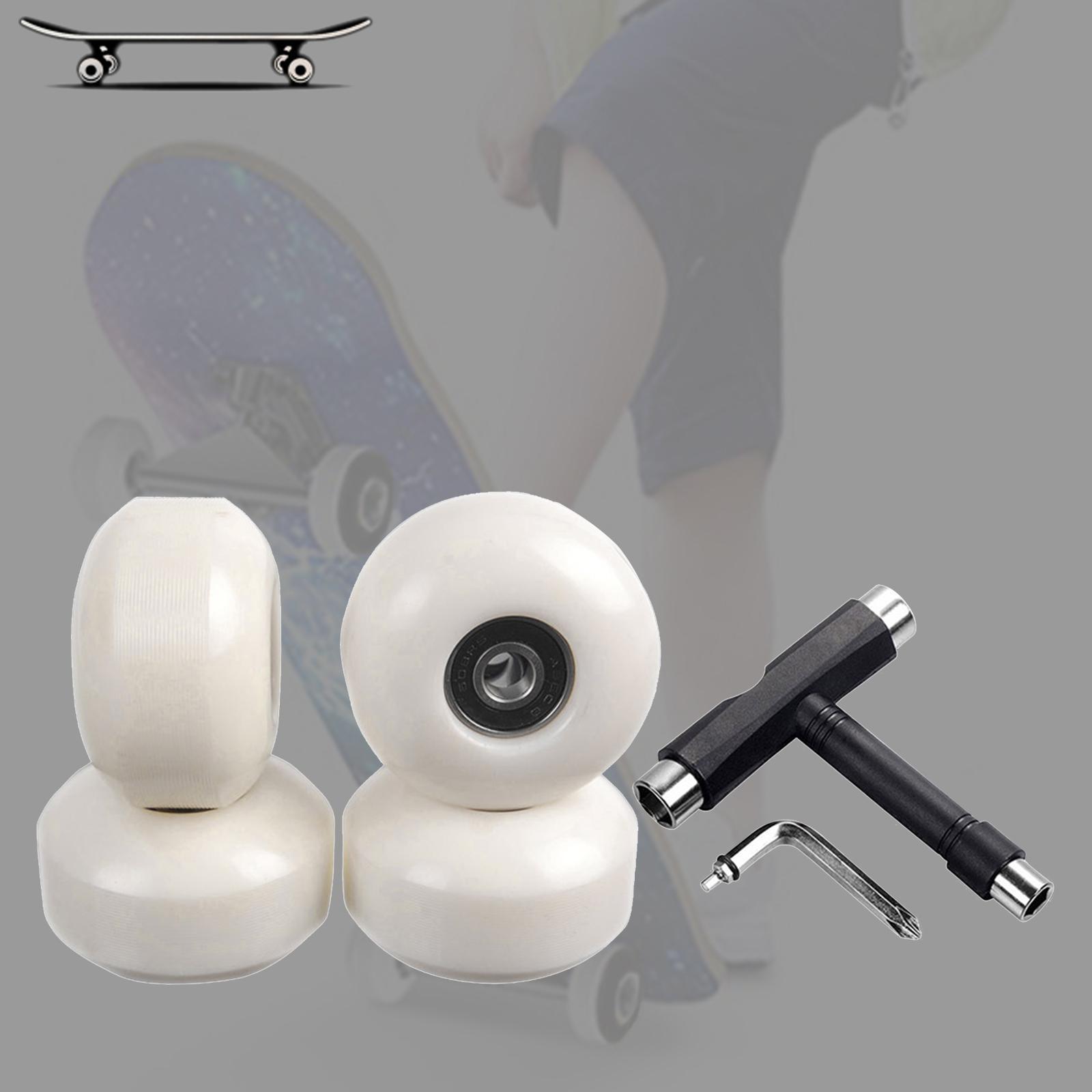95A Skateboard Wheels 608S ABEC  Wrench Spanner White