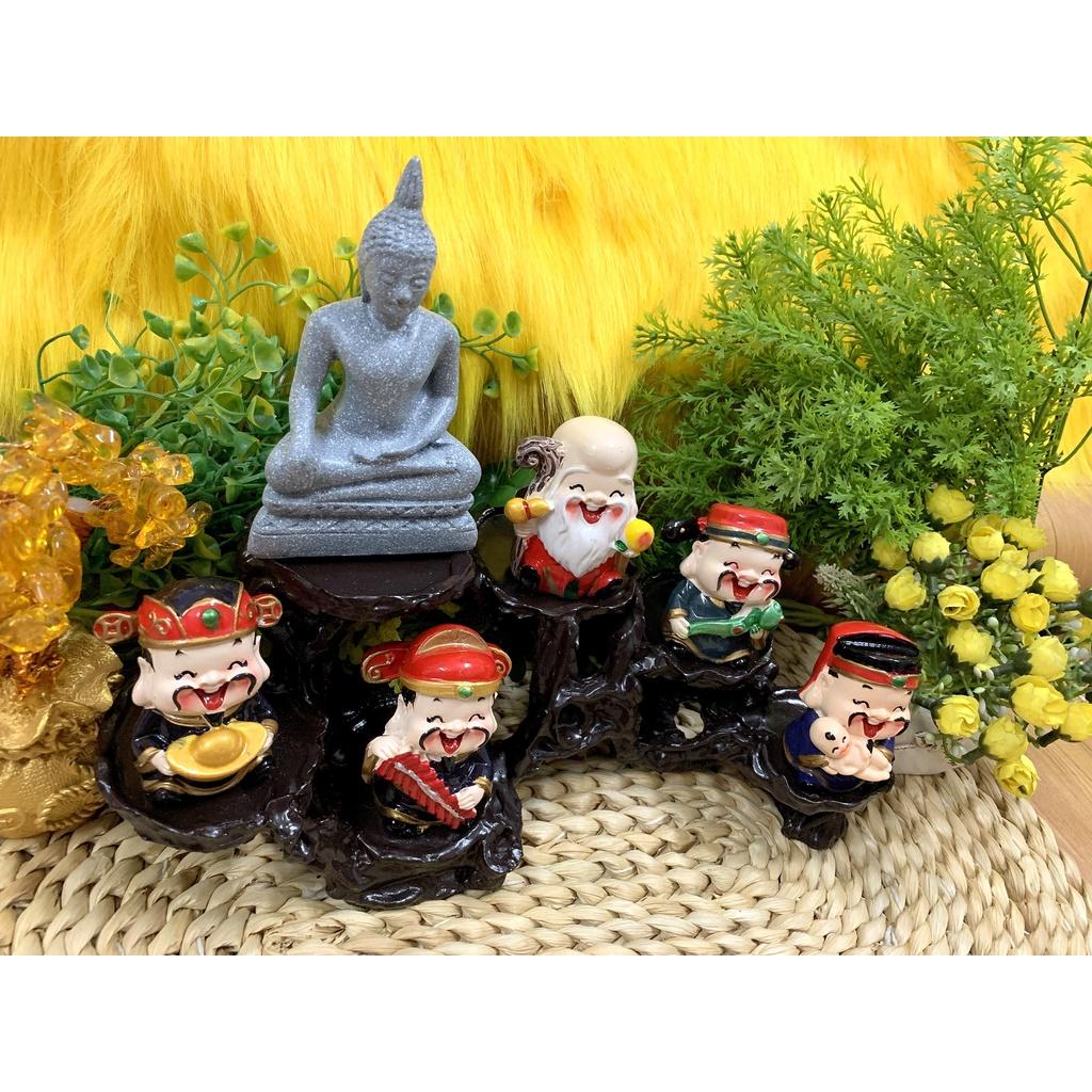 Tượng Phật Thích Ca cùng Ngũ Lộ Thần Tài Tọa Đế 6 chân