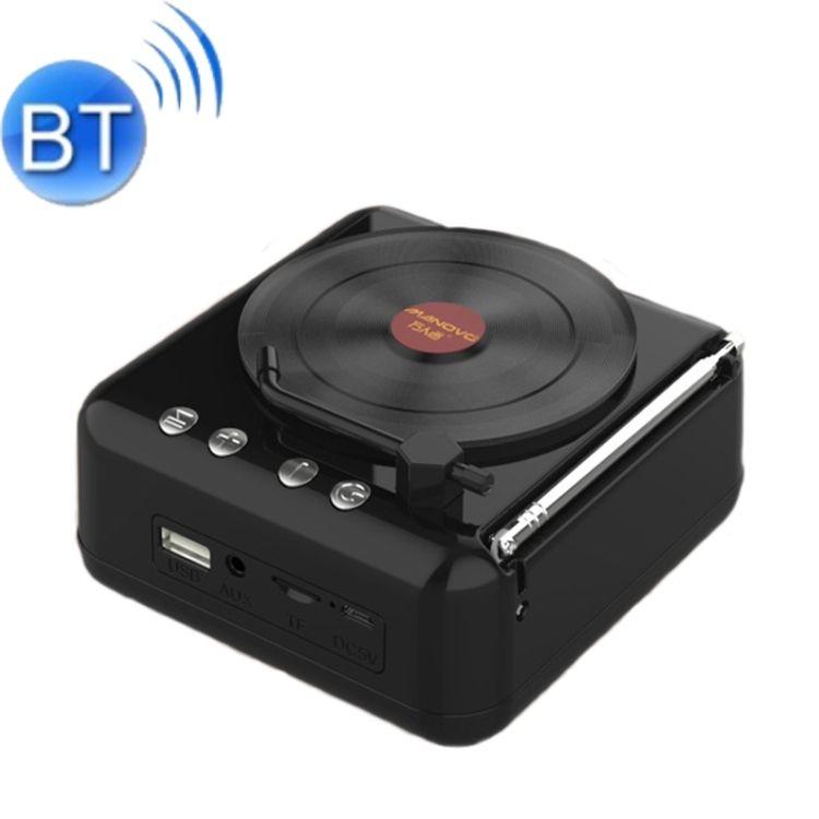 Không dây bluetooth retro radio vinyl ghi âm Bluetooth loa sáng tạo âm thanh retro radio radio di động Màu sắc trang trí mini: Brown