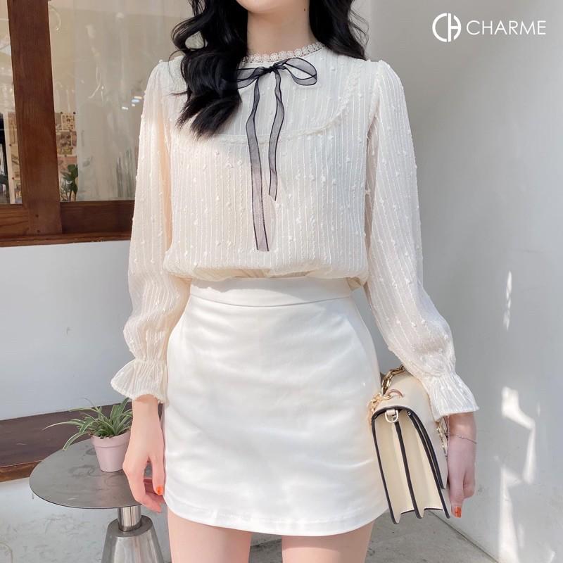 Chân váy Umi dáng A có lót quần trong, Chân váy cạp cao 2 túi CV253 - NhiNhi Shop