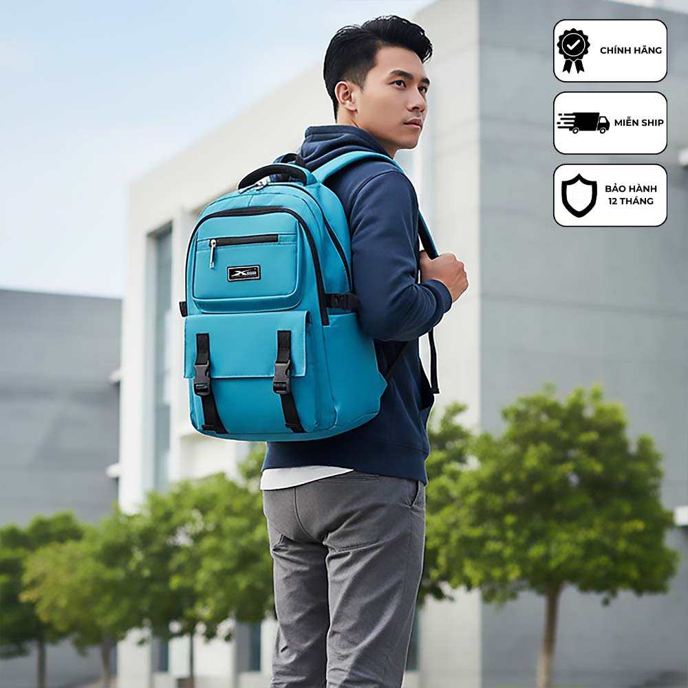 Balo cao cấp chống nước tiện lợi Xbags Sea Blue Xb 3201
