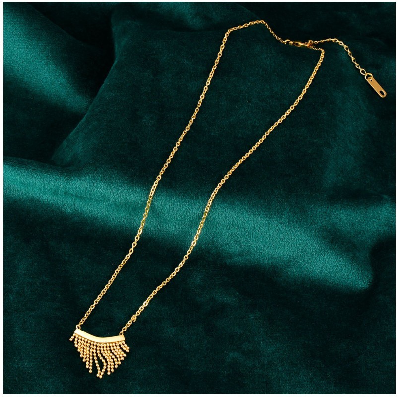 Dây Chuyền Tua Rua Titan Ko Đen TT 3201