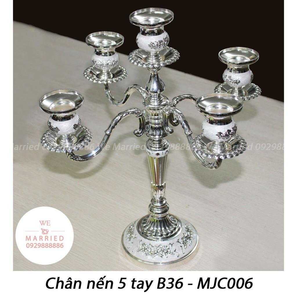 Chân Nến 5 Tay 36cm Cổ Điển