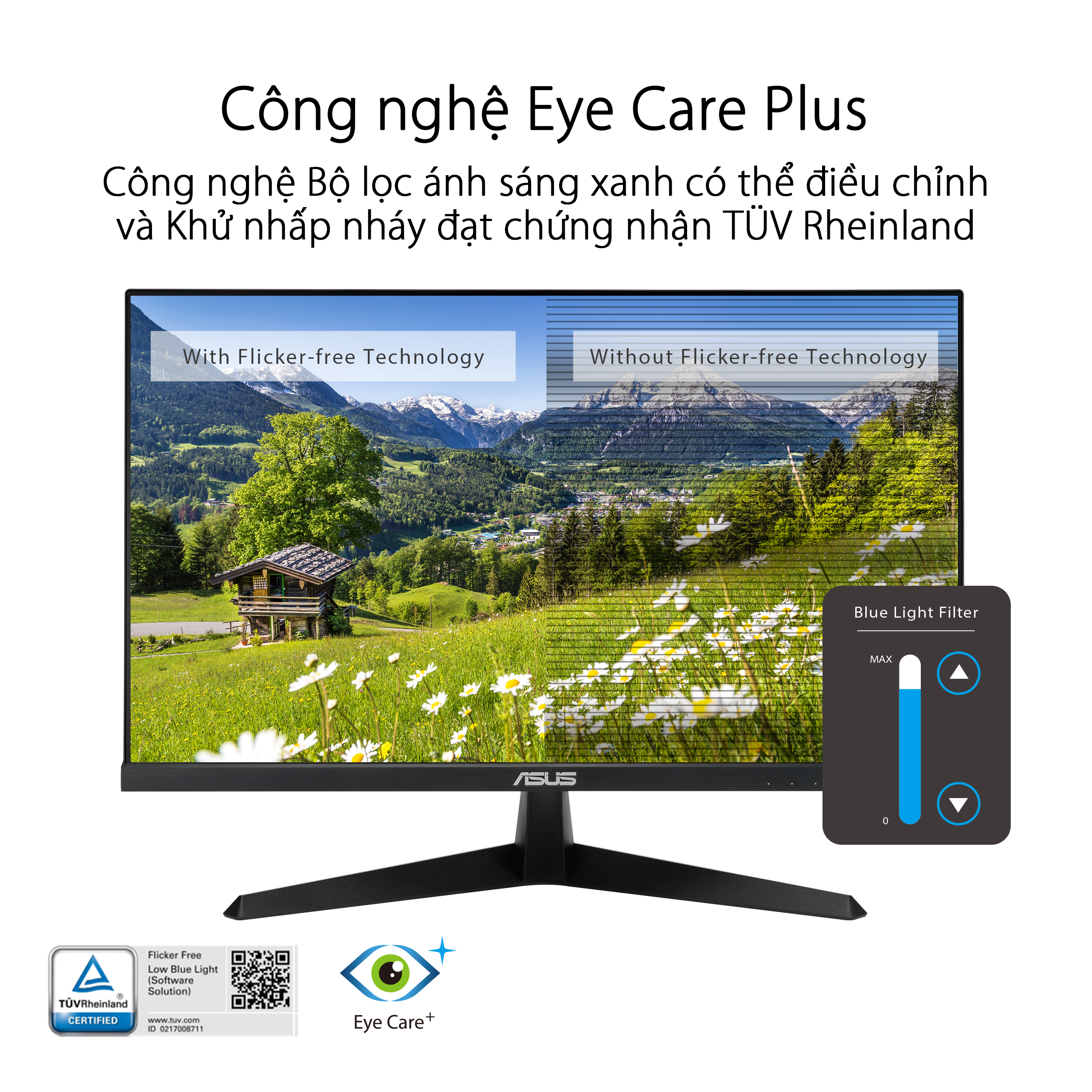 [Tặng chuột TUF Gaming M3] - Màn Hình Gaming Asus VY249HGE (23.8 inch | FHD 1920×1080 | IPS 144Hz 1ms | Eye Care+ | FreeSync Premium) - Hàng Chính Hãng