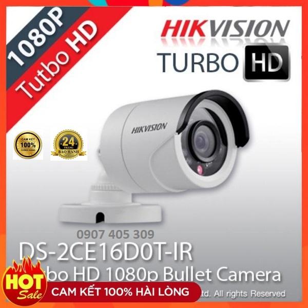 Trọn Bộ 4 Camera vỏ sắt Hikvision 16d0t-ir 2.0 mp Full HD 1080P kèm ổ cứng 500g và 80 mét dây đúc sẵn - Hàng chính hãng